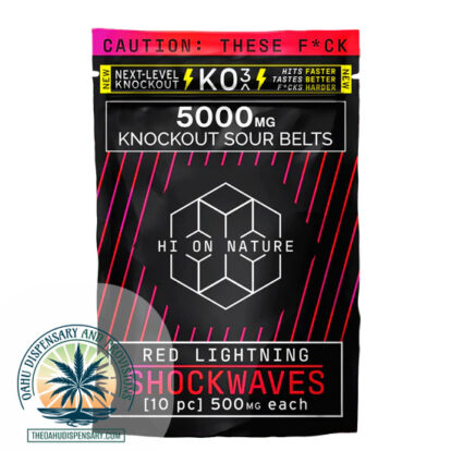 Hi On Nature Knockout Sour Belts - 5000MG THC